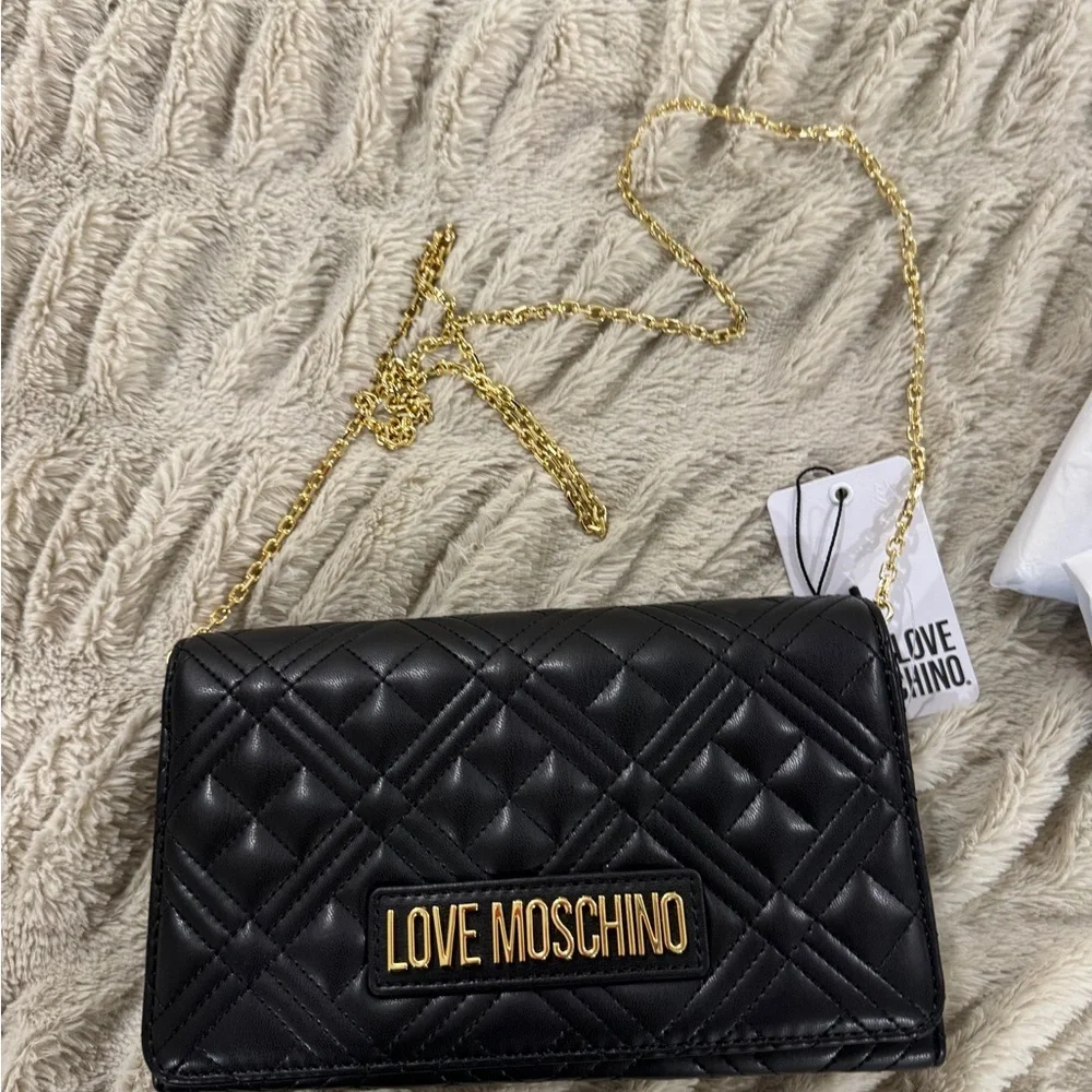 Love Moschino Black Quilted Crossbody Bag – NWT - Picture 6 of 12